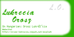 lukrecia orosz business card